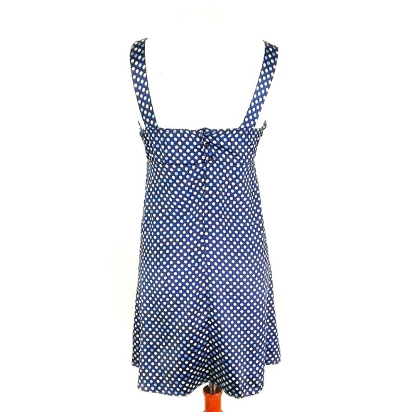 As U Wish Mini Dress Sz 3  Blue Polka Dot - Picture 5 of 8
